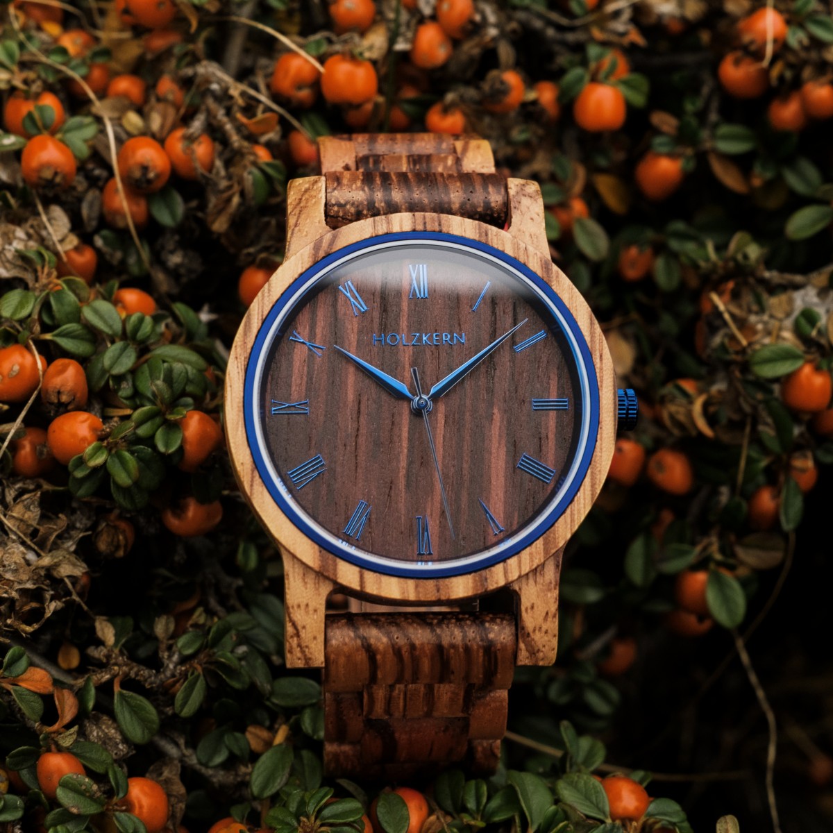 Fall Morning (Zebrawood/Wenge) | Holzkern Wood Watches