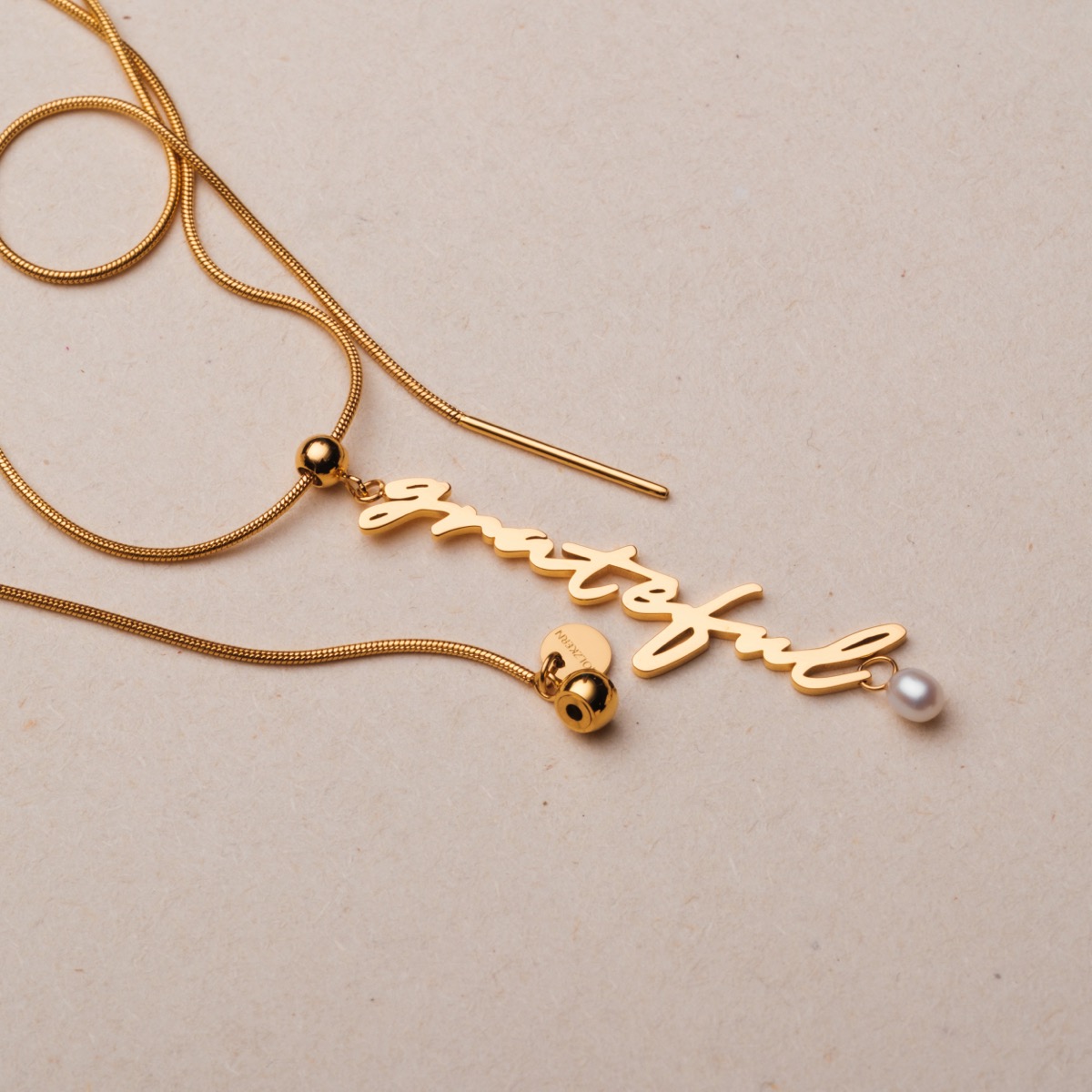 Extra Grateful Necklace Gold/Pearl