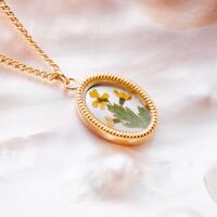 Wildflower halsband (blomma/guld)