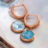 Soulgaze örhängen (pärlemor/roséguld)