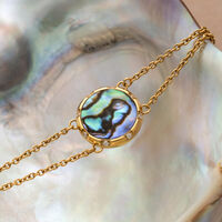 Soulgaze armband (abalone/guld)