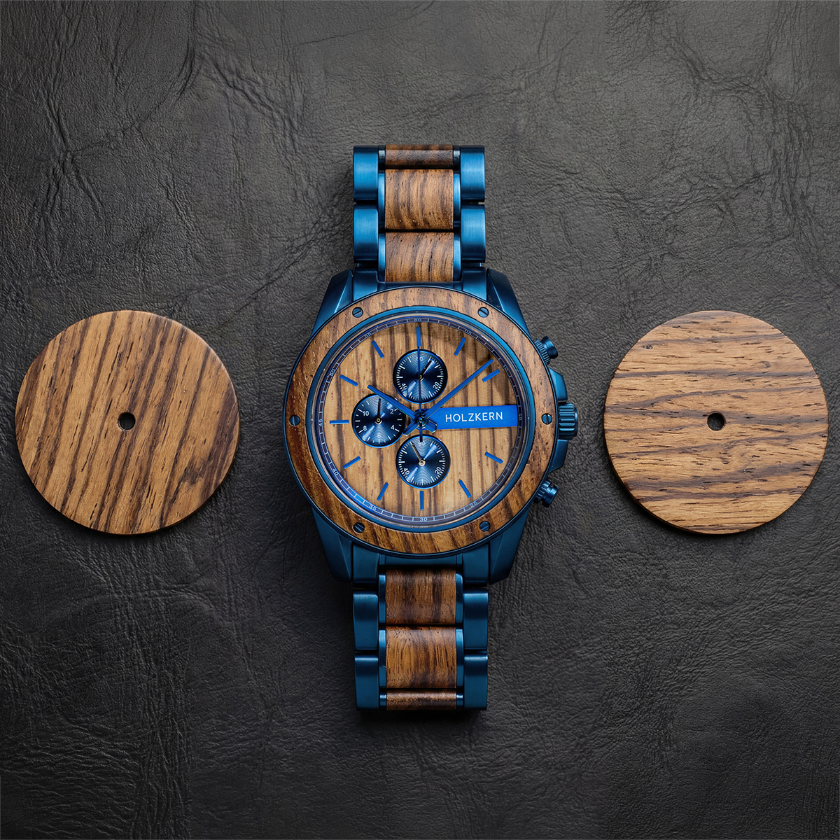 Holzkern Wood Watches | Gareth (Zebrawood/Zebrawood)